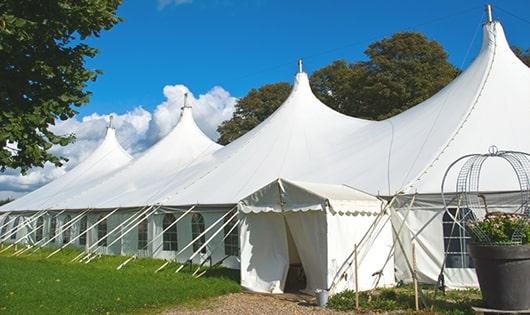 sleek white portable restrooms for events, providing a reliable and functional option for those in need in Clearfield